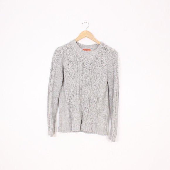 *Joe Fresh Grey Knitted Crew Neck Sweater - Picture 4 of 7